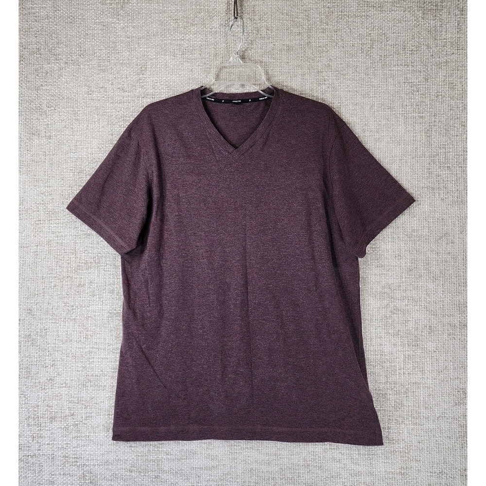 Public Rec Go To‎ V Neck T Shirt Mens L Purple Performance Pima Cotton Athletic